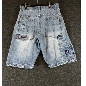 Vintage 90s Paco Jeans Carpenter Shorts Mens 34 Blue Baggy Denim Utility Jorts